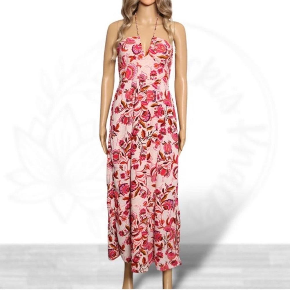 Sincerely Jules Strapless Halter Floral Maxi Dress – Size S NWOT Boho Summer